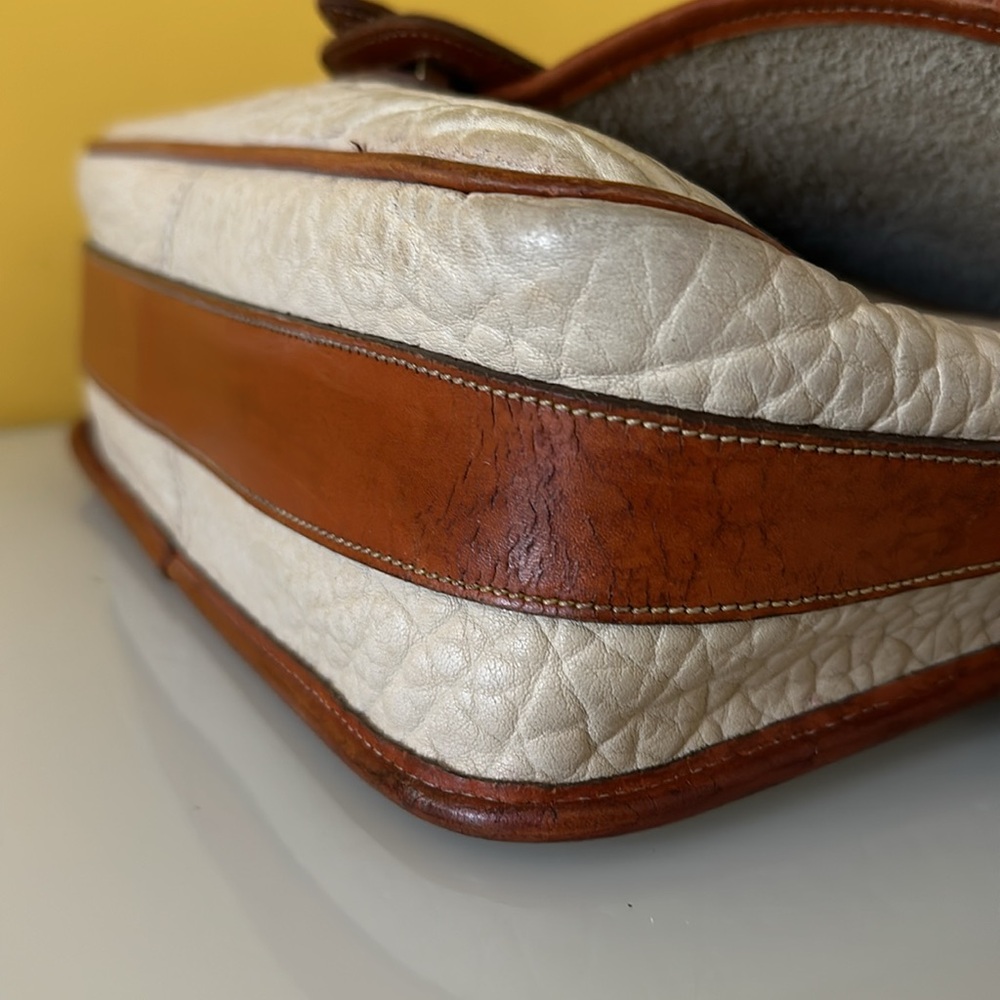 Vintage Dooney & Bourke Authentic All-Weather Leather Shoulder Bag White - Picture 15 of 16